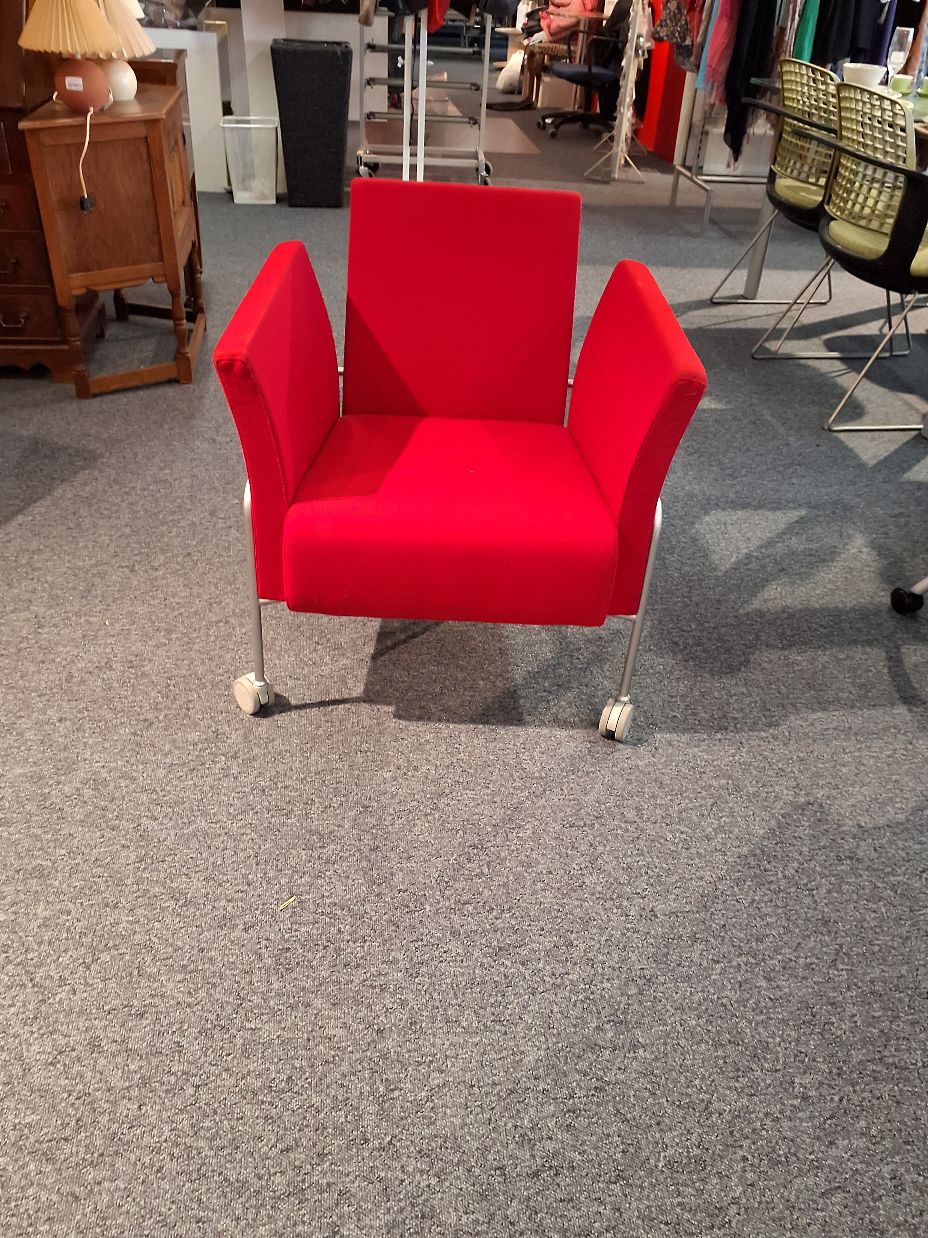 Rød lounge stol